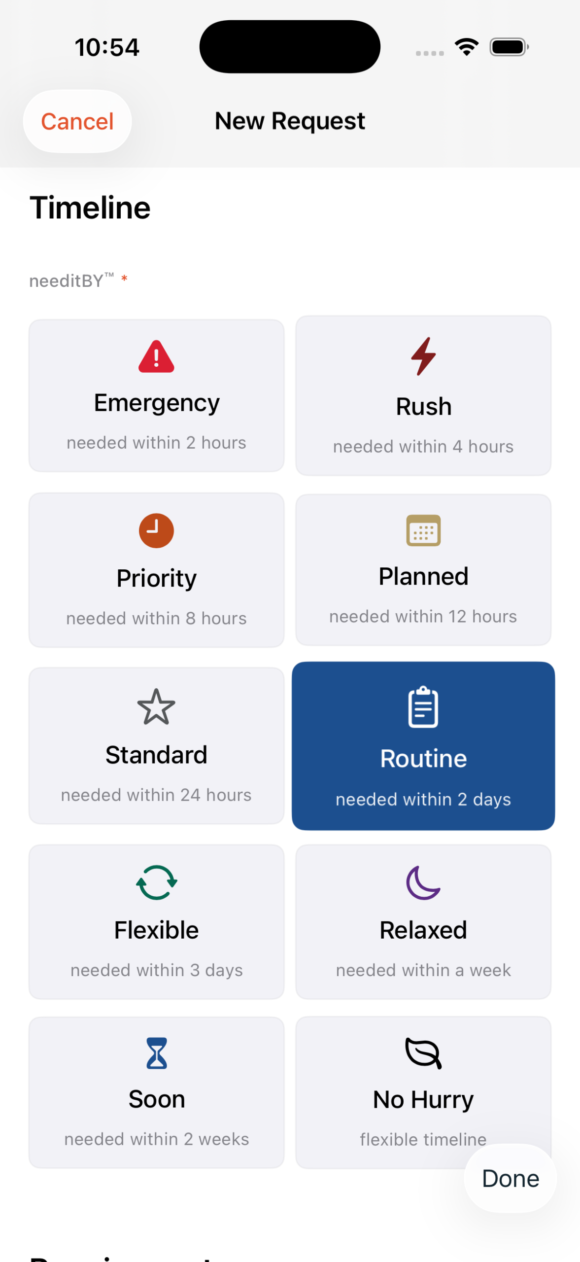 Timeline urgency tiers